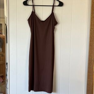 Brown Spaghetti Strap Dress